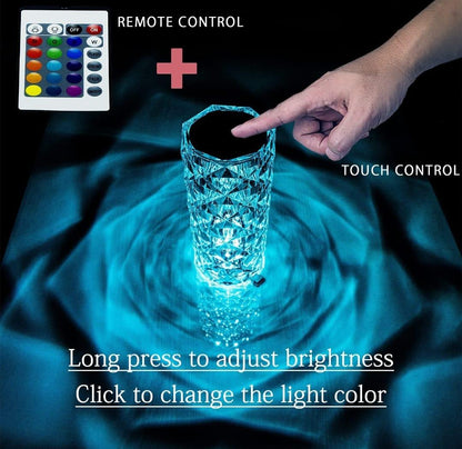 Crystal Touch Table Lamp – 16 Color Changing RGB